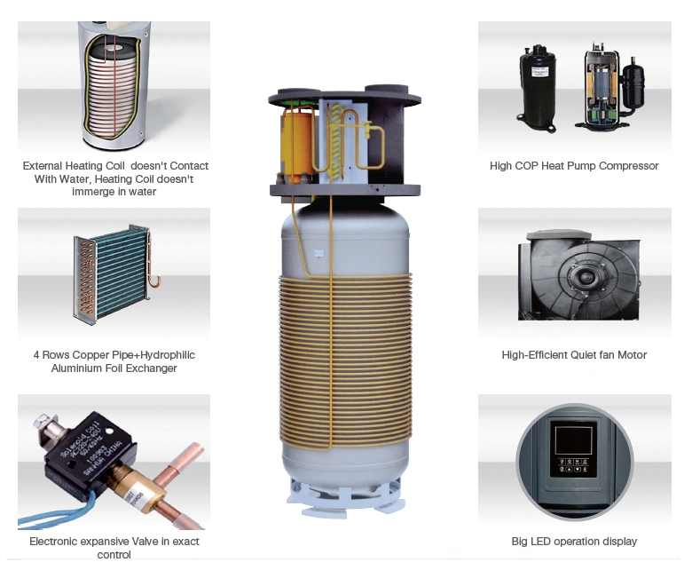 High Efficiency Air Source Heat Pump Water Heater